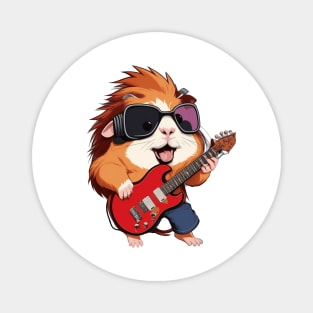 Cute rockstar guinea pig Magnet